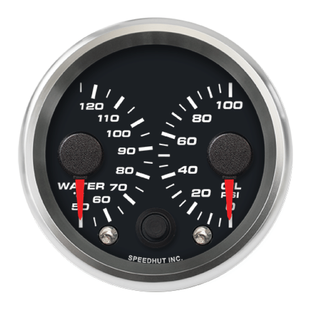 Picture of 2-5/8" Dual Gauge | Water Temp + Oil Pressure (Celsius)