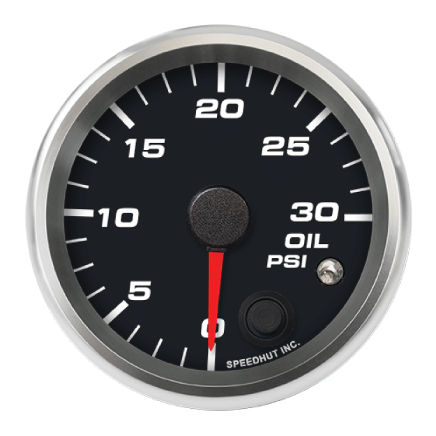 Picture of 2-5/8" Oil Pressure Gauge | 0-30 PSI | Warning Light