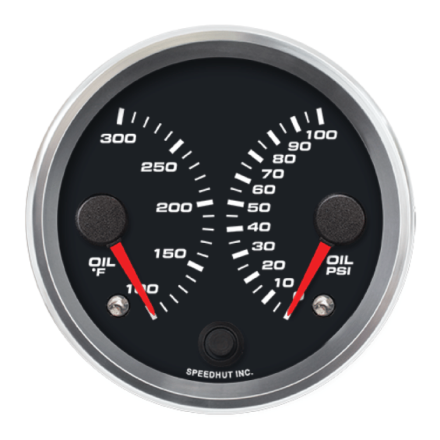 Picture of 3-3/8" Dual Gauge | Oil Temp + Oil Pressure