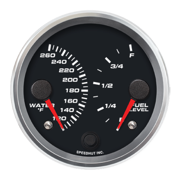 Picture of 3-3/8" Dual Gauge | Water Temp + Fuel Level