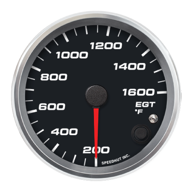 Picture of 3-3/8" EGT Temperature Gauge | 200-1600°F | Warning Light