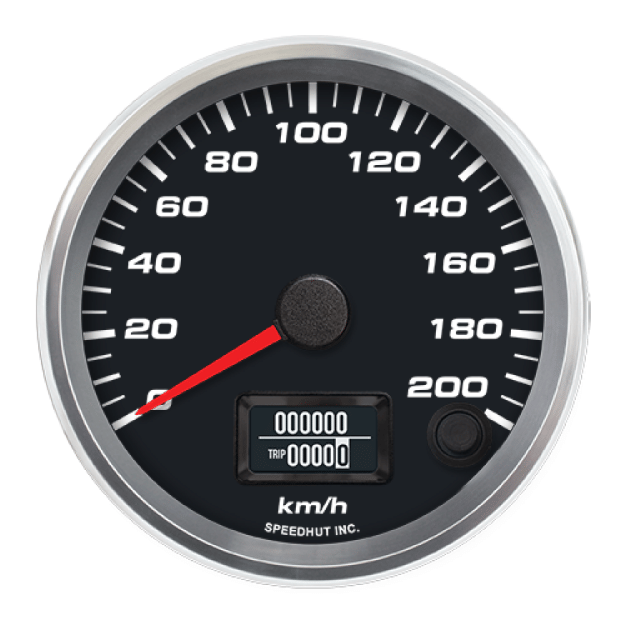 Picture of 3-3/8" Programmable Speedometer | 200 km/h (Metric)