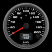 Picture of 3-3/8" Programmable Speedometer + TS/HB | 200 km/h (Metric)