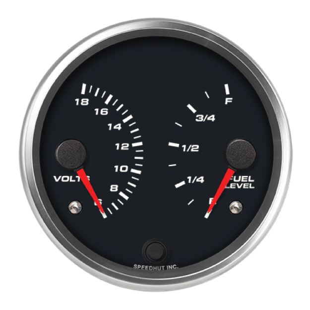 Picture of 4" Dual Gauge | Volts + Fuel Level