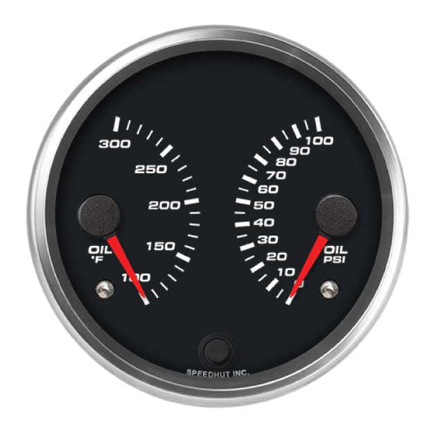 Picture of 4" Dual Gauge | Oil Temp + Oil Pressure