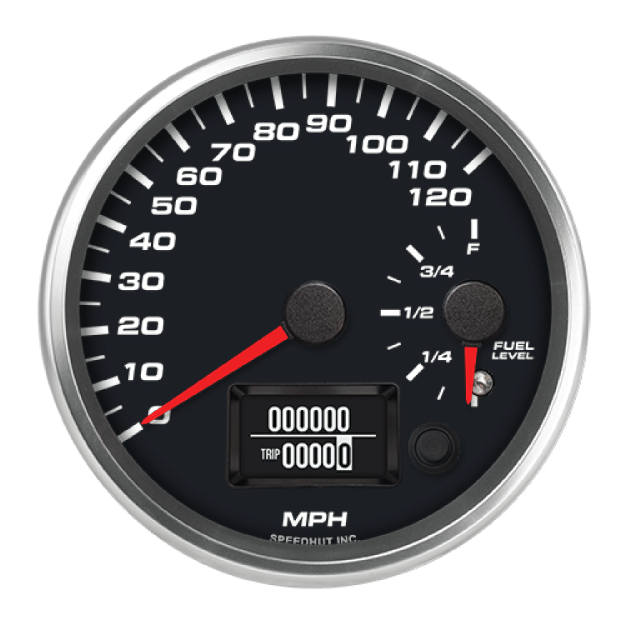 Picture of 4" Dual GPS Speedometer + Fuel Level | 120 MPH / E-F
