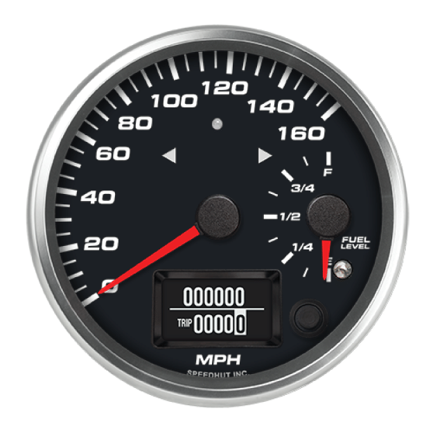 Picture of 4" Dual GPS Speedometer + Fuel Level + TS/HB | 160 MPH / E-F
