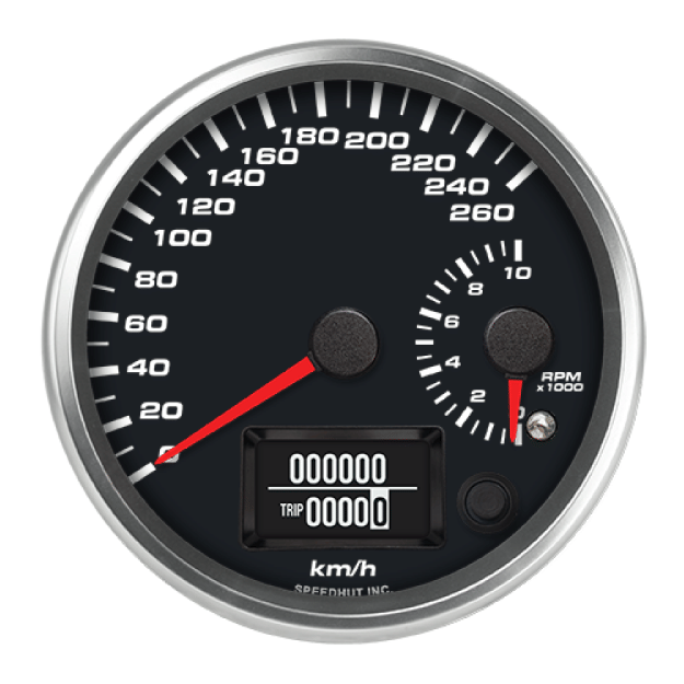 Picture of 4" Dual GPS Speedometer + Tachometer | 260 km/h / 10K RPM