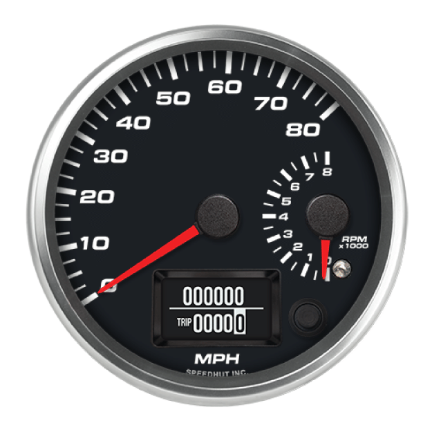 Picture of 4" Dual GPS Speedometer + Tachometer | 80 MPH / 8K RPM