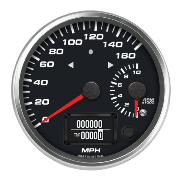 Picture of 4" Dual GPS Speedometer + Tachometer + TS/HB | 160 MPH / 10K RPM