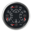 Picture of 4" Quad Gauge | 4-in-1 Temp + Pressure + Volt + Fuel (Celsius)