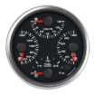 Picture of 4" Quad Gauge | 4-in-1 Oil Temp + Oil Pressure + Volt + Fuel Level (Celsius)