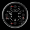 Picture of 4" Quad Gauge | 4-in-1 Temp + Pressure + Volt + Fuel (Celsius)