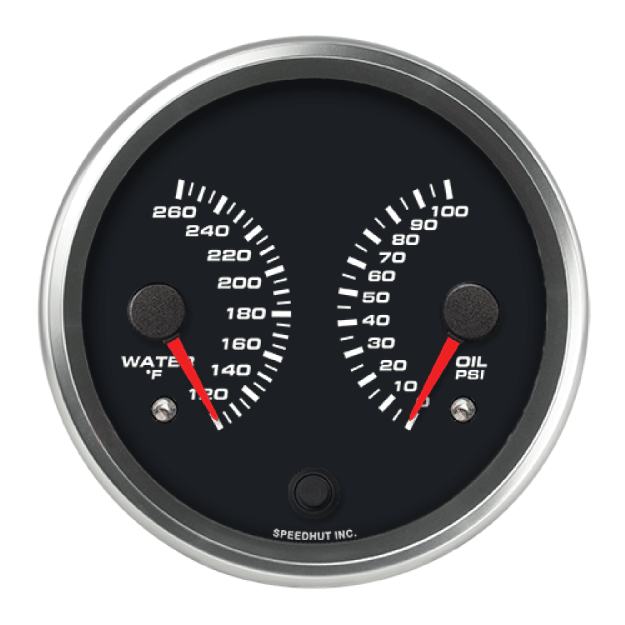 Picture of 4-1/2" Dual Gauge | Water Temp + Oil Pressure