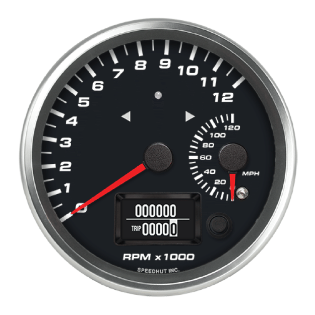 Picture of 4-1/2" Dual GPS Speedometer + Tachometer  + TS/HB| 120 MPH / 12K RPM