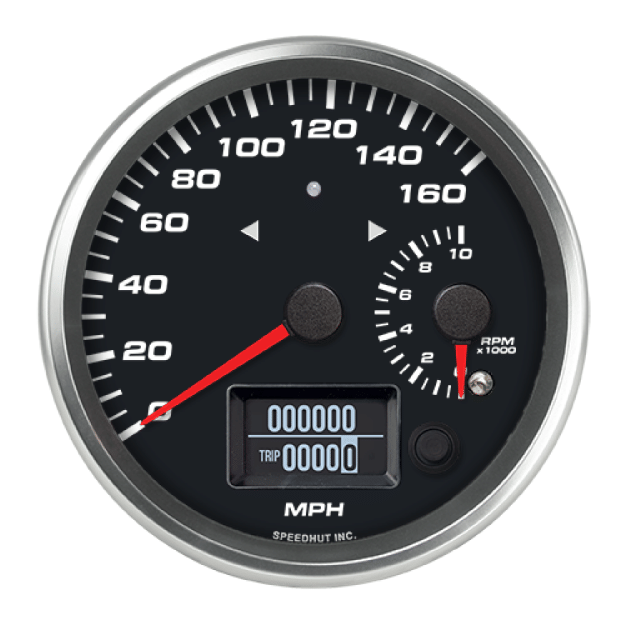 Picture of 4-1/2" Dual GPS Speedometer + Tachometer + TS/HB | 160 MPH / 10K RPM