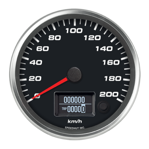 Picture of 4-1/2" Programmable Speedometer | 200 km/h (Metric)