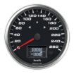 Picture of 4-1/2" Programmable Speedometer + TS/HB | 260 km/h (Metric)
