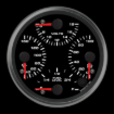 Picture of 4-1/2" Quad Gauge | 4-in-1 Oil Temp + Oil Pressure + Volt + Fuel Level (Celsius)