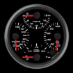 Picture of 4-1/2" Quad Gauge | 4-in-1 Temp + Pressure + Volt + Fuel (Celsius)