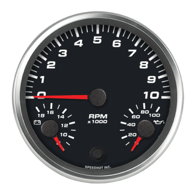 Picture of 4-1/2" Triple Gauge | 10K Tachometer + Volt + Oil Pressure