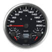 Picture of 4-1/2" Triple Gauge + TS/HB | Speedometer + Fuel Level + Oil Temp | 200 km/h