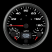 Picture of 4-1/2" Triple Gauge + TS/HB | Speedometer + Fuel Level + Water Temp | 120 MPH