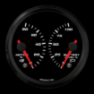 Picture of 3-3/8" EV CAN-Bus Dual Gauge | Motor Temp 0-80C + Battery Level 0-100% with Warnings | Orion / Thunderstruck / Zero EV