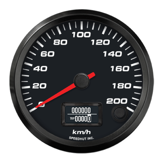Picture of 3-3/8" EV CAN-Bus Speedometer | 200 km/h | Orion / Thunderstruck / Zero EV