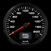 Picture of 3-3/8" EV CAN-Bus Speedometer | 200 km/h | Orion / Thunderstruck / Zero EV