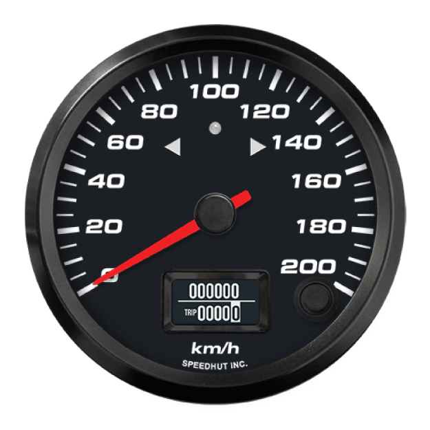 Picture of 3-3/8" EV CAN-Bus Speedometer + TS/HB  | 200 km/h | Orion / Thunderstruck