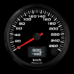 Picture of 3-3/8" EV CAN-Bus Speedometer | 260 km/h | Orion / Thunderstruck / Zero EV