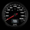 Picture of 3-3/8" EV CAN-Bus Speedometer + TS/HB  | 200 km/h | Orion / Thunderstruck