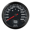 Picture of 3-3/8" EV CAN-Bus Speedometer + TS/HB  | 260 km/h | Orion / Thunderstruck