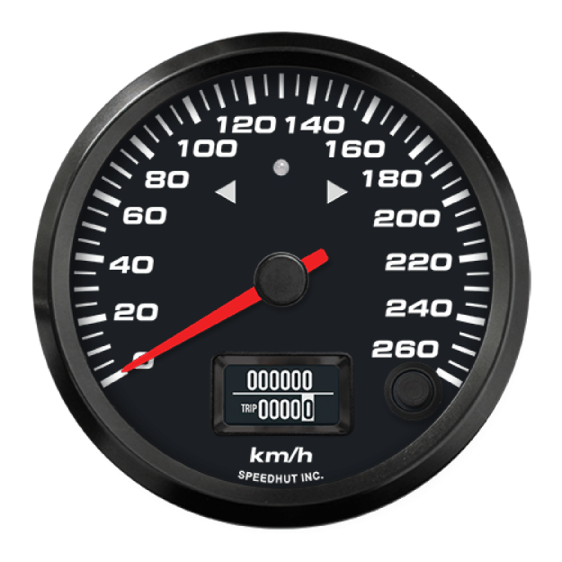 Picture of 3-3/8" EV CAN-Bus Speedometer + TS/HB  | 260 km/h | Orion / Thunderstruck
