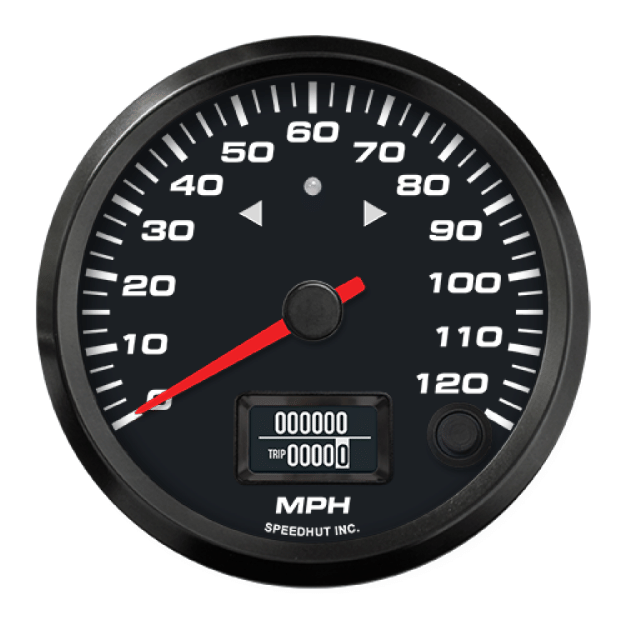 Picture of 3-3/8" EV CAN-Bus Speedometer + TS/HB | 120 MPH | Orion / Thunderstruck