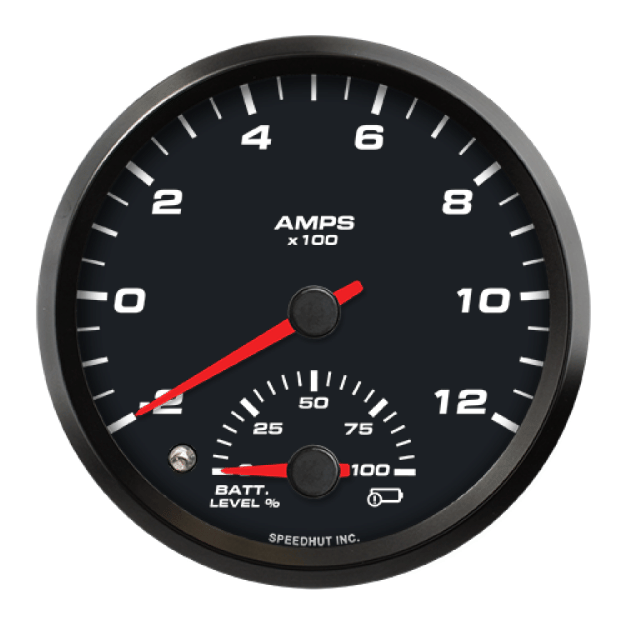 Picture of 4" EV CAN-Bus Dual Gauge | Amp -200 to 1200A + Battery Level 0-100% with Warning | Orion / Thunderstruck / Zero EV