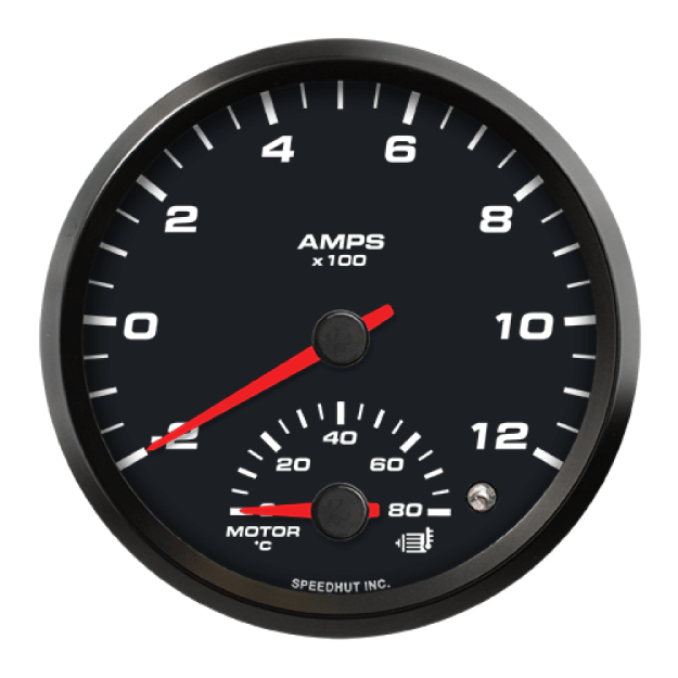 Picture of 4" EV CAN-Bus Dual Gauge | Amp -200 to 1200A + Motor Temp 0-80C with Warning | Orion / Thunderstruck / Zero EV
