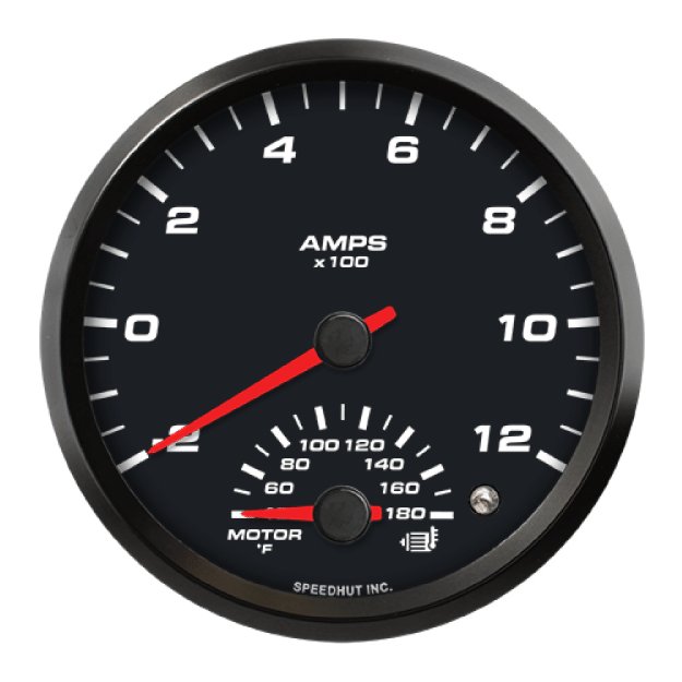 Picture of 4" EV CAN-Bus Dual Gauge | Amp -200 to 1200A + Motor Temp 40-180F with Warning | Orion / Thunderstruck / Zero EV
