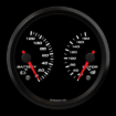Picture of 4" EV CAN-Bus Dual Gauge | Battery Temp 0-120F + Motor Temp 40-180F with Warnings | Orion / Thunderstruck / Zero EV