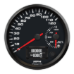 Picture of 4" EV CAN-Bus Dual Speedometer + Battery Level Gauge | 120 MPH with Warning | Orion / Thunderstruck / Zero EV