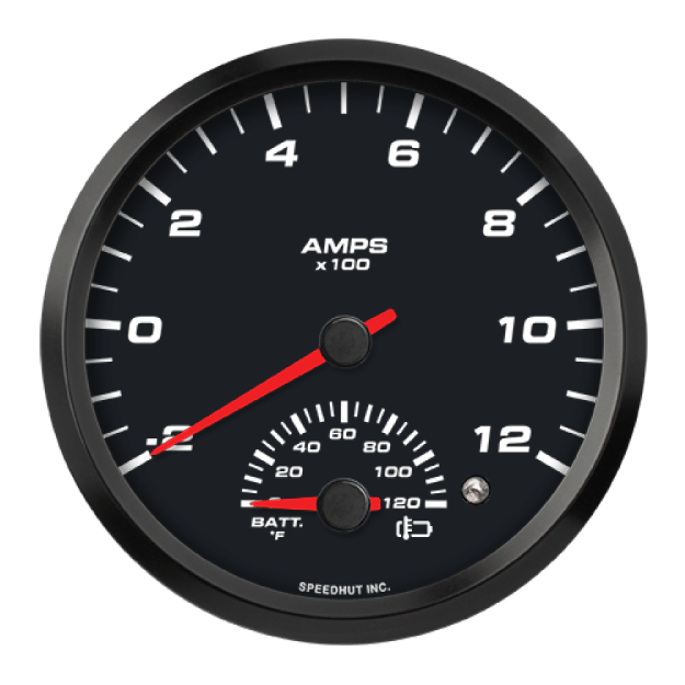 Picture of 4-1/2" EV CAN-Bus Dual Gauge | Amp -200 to 1200A + Battery Temp 0-120F with Warning | Orion / Thunderstruck / Zero EV