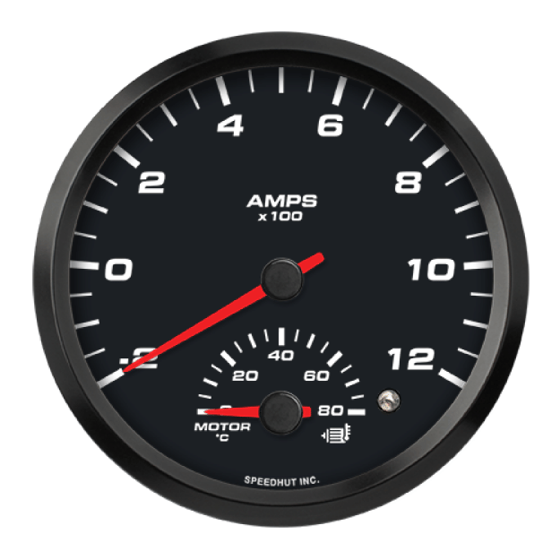 Picture of 4-1/2" EV CAN-Bus Dual Gauge | Amp -200 to 1200A + Motor Temp 0-80C with Warning | Orion / Thunderstruck / Zero EV