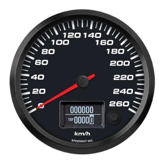 Picture of 4-1/2" EV CAN-Bus Speedometer | 260 km/h | Orion / Thunderstruck / Zero EV