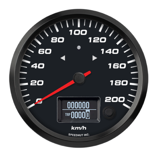 Picture of 4-1/2" EV CAN-Bus Speedometer + TS/HB | 200 km/h | Orion / Thunderstruck