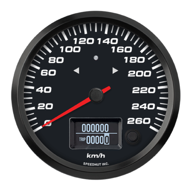 Picture of 4-1/2" EV CAN-Bus Speedometer + TS/HB | 260 km/h | Orion / Thunderstruck