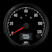 Picture of 3-3/8" Haltech CAN-Bus Speedometer + TS/HB | 120 MPH