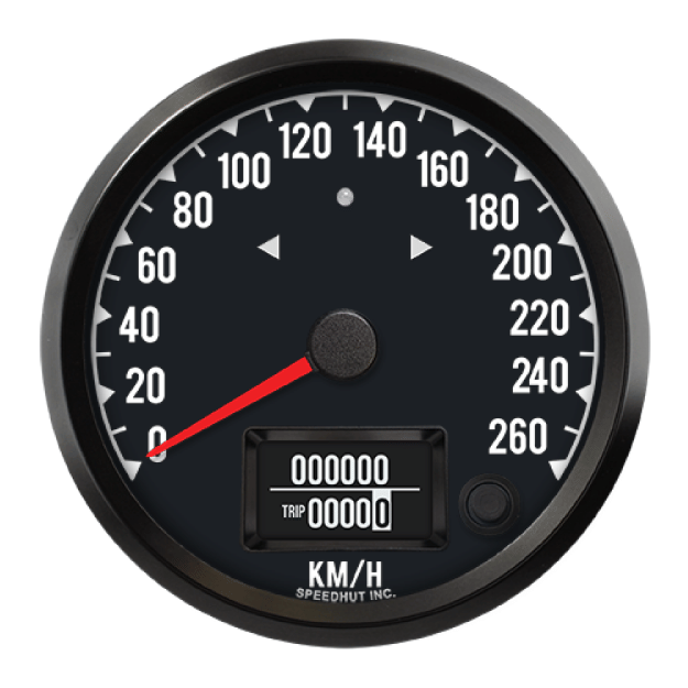 Picture of 4" Haltech CAN-Bus Speedometer + TS/HB | 260 km/h