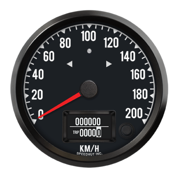 Picture of 4" Haltech CAN-Bus Speedometer + TS/HB | 200 km/h