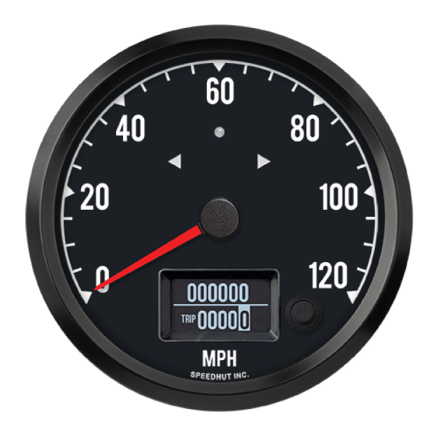 Picture of 4-1/2" Haltech CAN-Bus Speedometer + TS/HB | 120 MPH